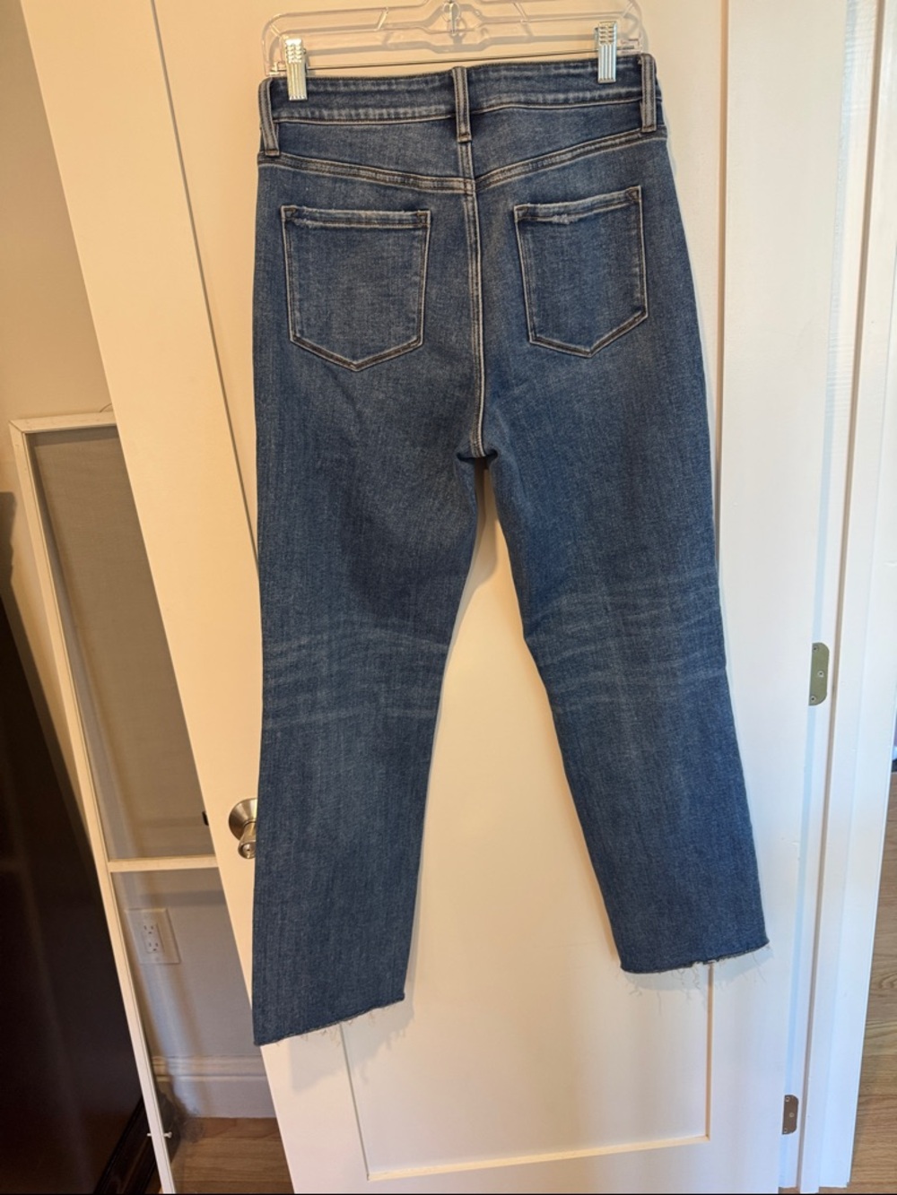 VERVET Blue Light Wash Denim Jeans with Mustard Top Accent - Picture 6 of 8